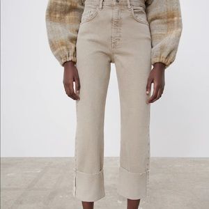 🤎 WIDE LEG TURN UP JEANS